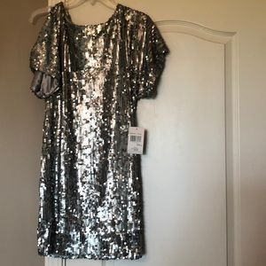 Silver sequin formal dress semi formal